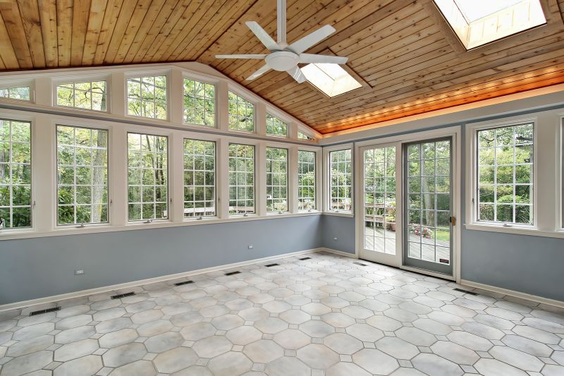 Completed Sunroom with Panoramic Windows